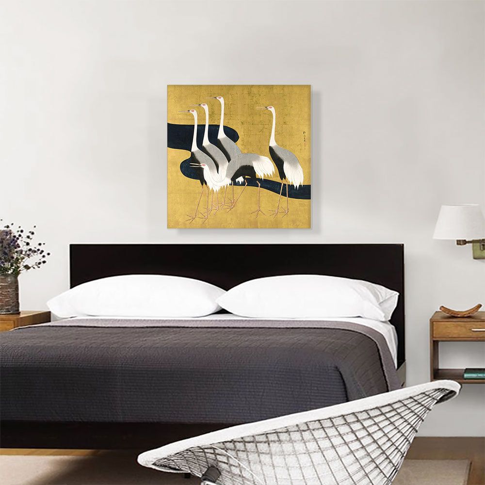 Cranes Wall Art with Vivid Printed Detail
