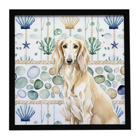 Cream Saluki Coastal Framed Wall Art