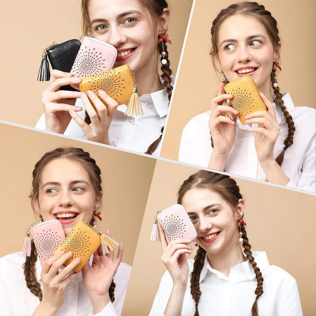 Compact Card and Cash Wallet with Keychain