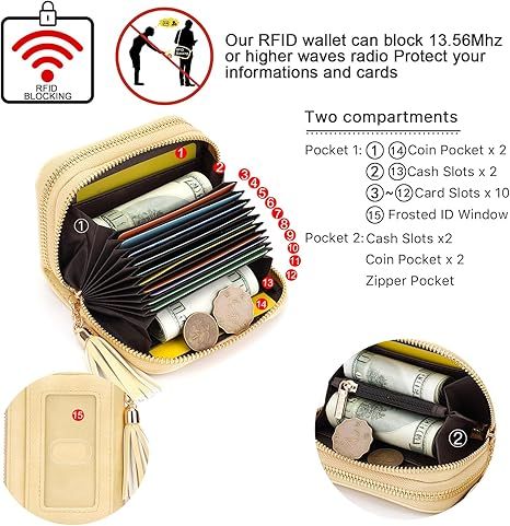 Compact Card and Cash Wallet with Keychain