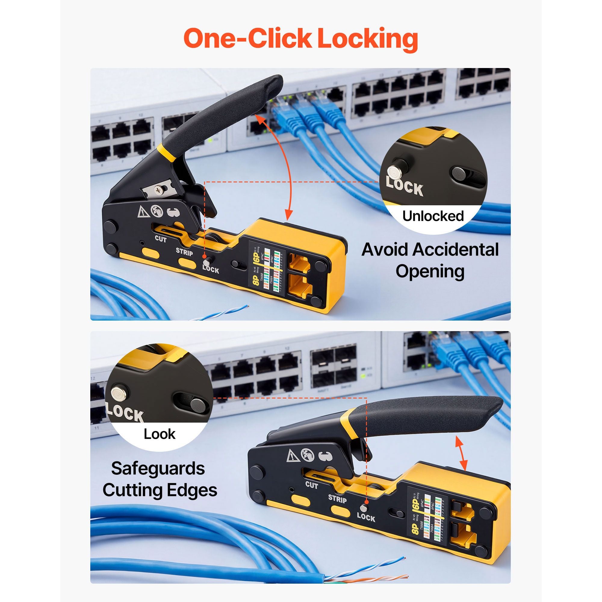 Ethernet and Phone Crimping Kit with Cable Tester