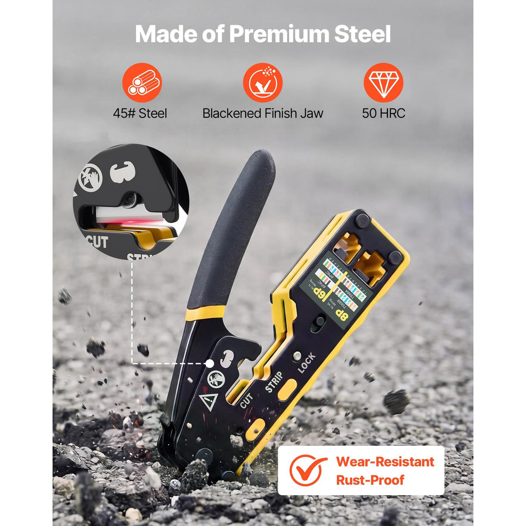 Ethernet and Phone Crimping Kit with Cable Tester
