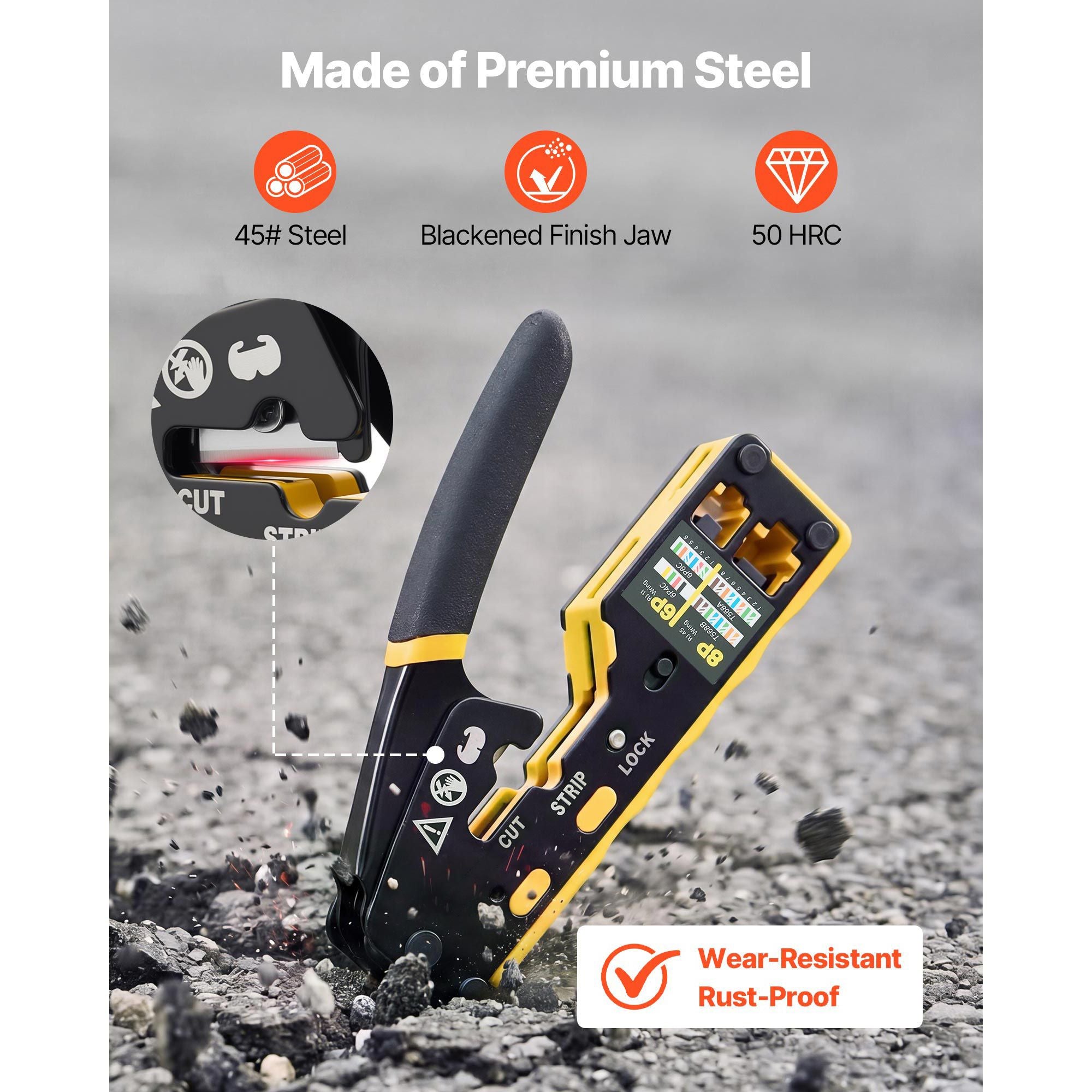 Ethernet and Phone Crimping Kit with Cable Tester