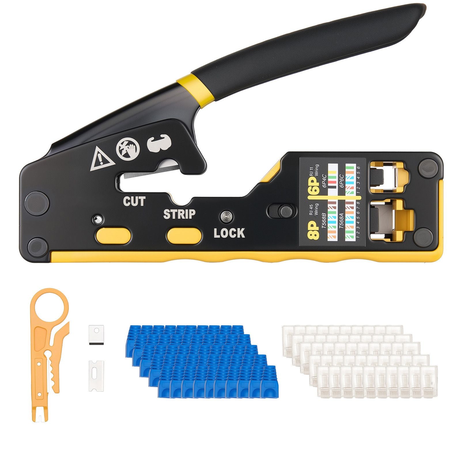 Ethernet and Phone Crimping Kit with Cable Tester