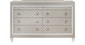Champagne Glam Dresser with Acrylic Legs & Jewel Accents