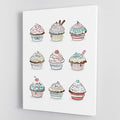 Colorful Cupcakes Wall Art