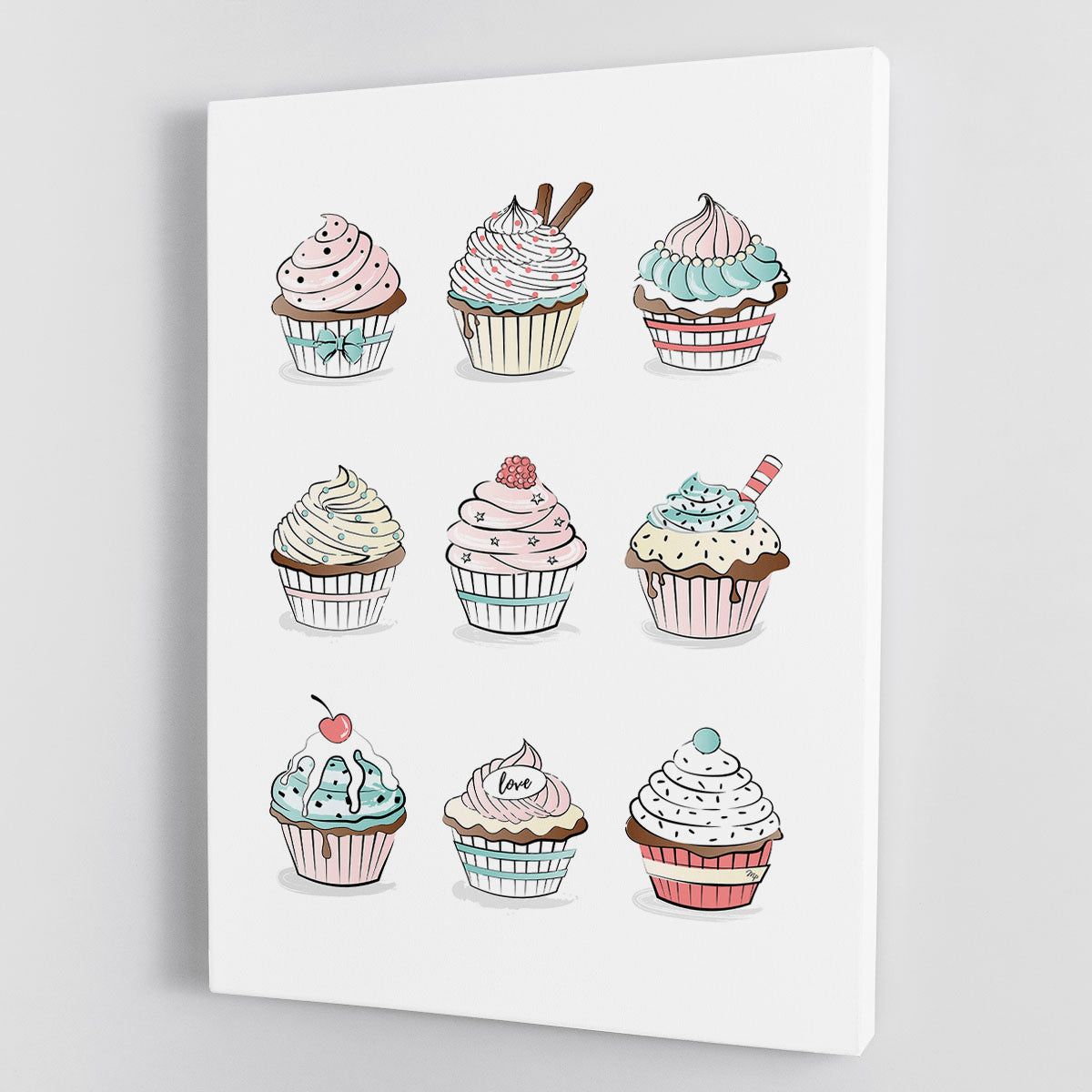 Colorful Cupcakes Wall Art