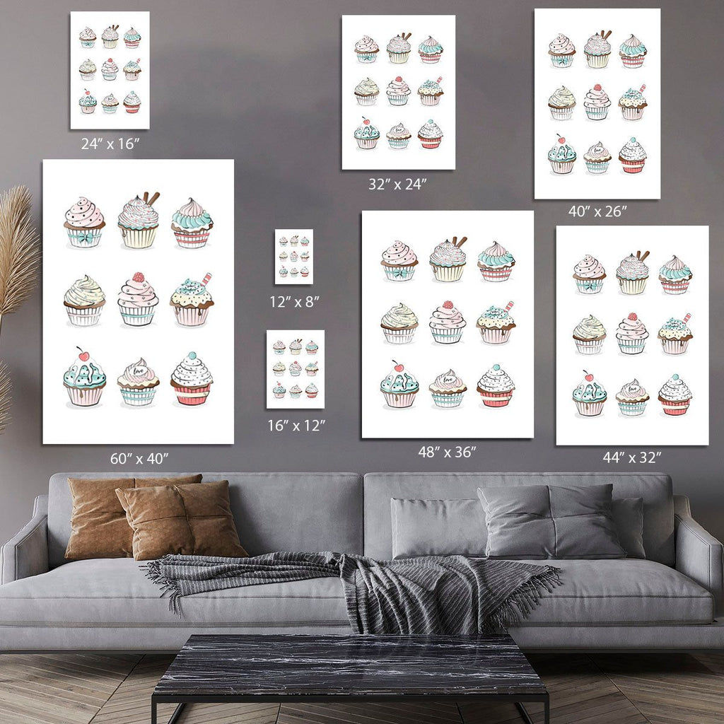Colorful Cupcakes Wall Art
