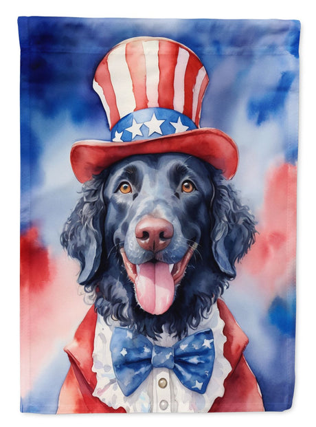 Curly-Coated Retriever Patriotic House Flag