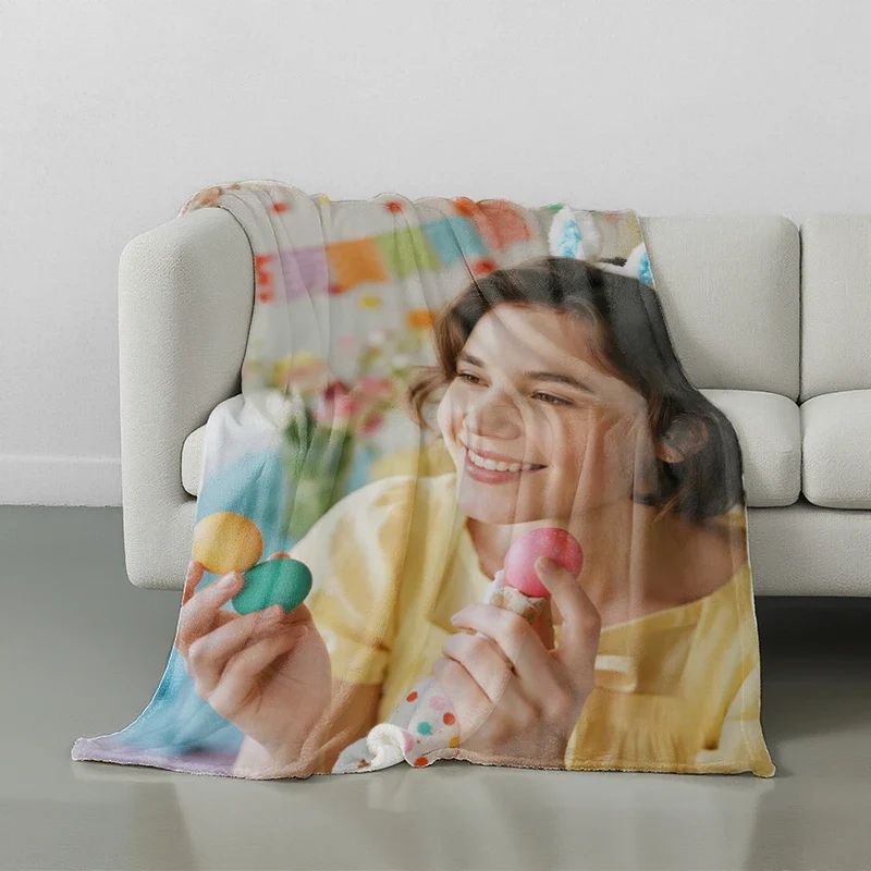 Custom Flannel Blanket with Photo Upload for Mother's Day