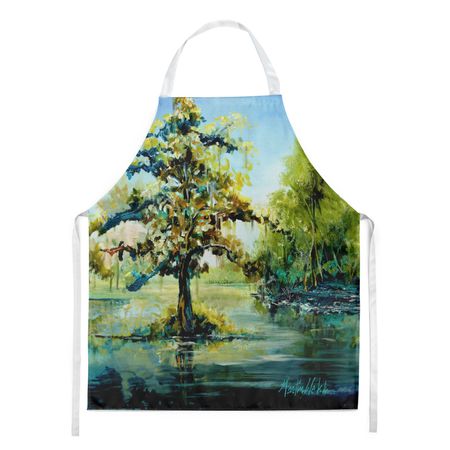 Cypress Tree in the Bayou Blue Art Apron