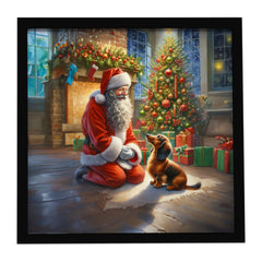 Modern Framed Metal Print Wall Art – Square, Ready to Hang