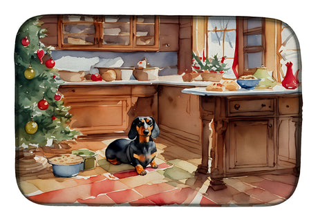 Festive Christmas Dish Drying Mat - Absorbent, Non-Slip
