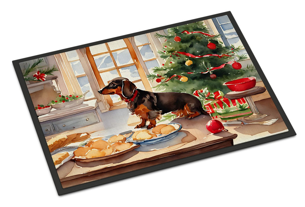 Dachshund Christmas Cookies Entryway Doormat