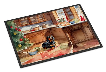 Dachshund Christmas Cookies Holiday Doormat