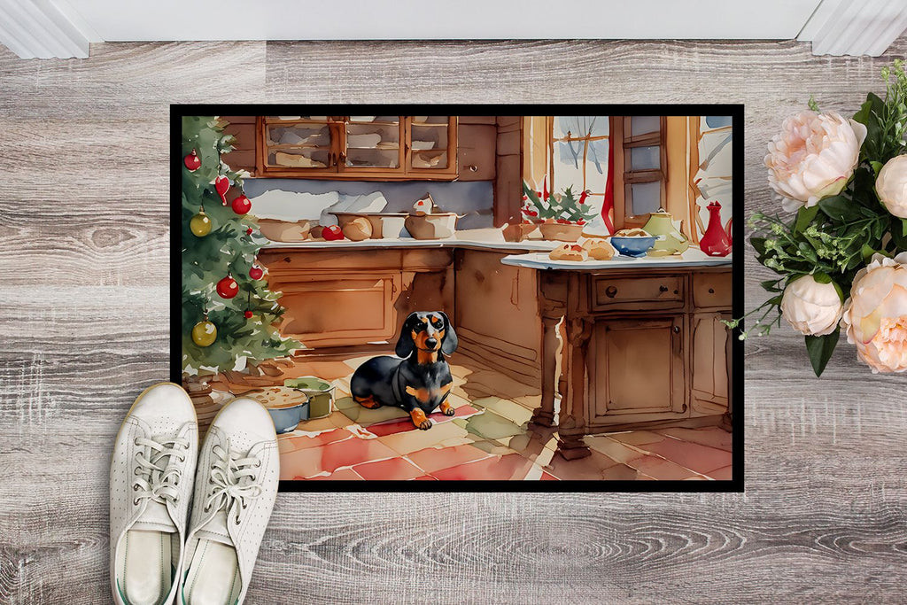 Dachshund Christmas Cookies Holiday Doormat
