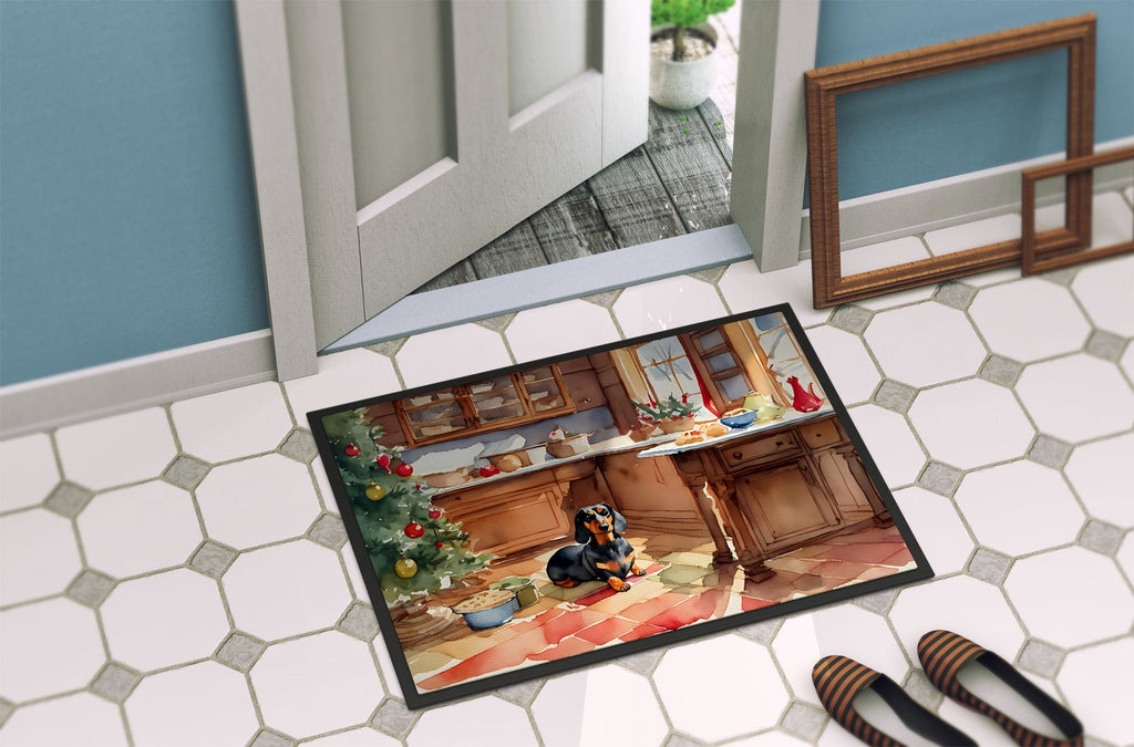 Dachshund Christmas Cookies Holiday Doormat