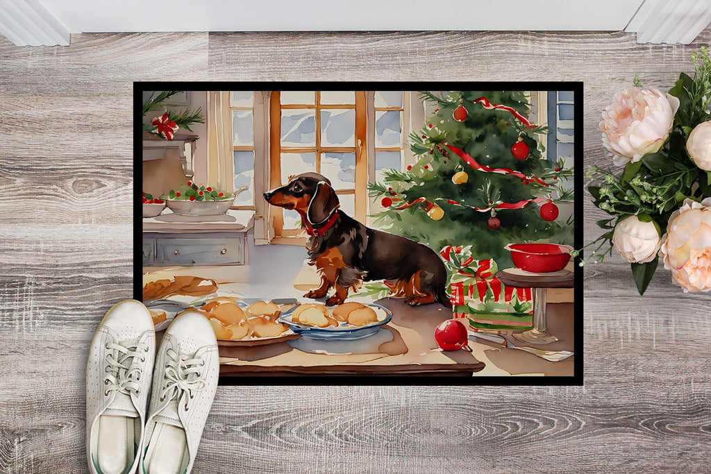 Dachshund Christmas Cookies Entryway Doormat