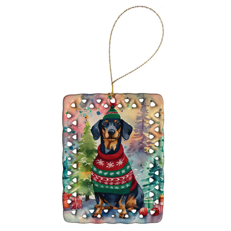 Dachshund Christmas Memory Ornament