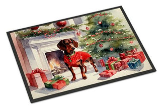 Dachshund Cozy Christmas Entry Doormat