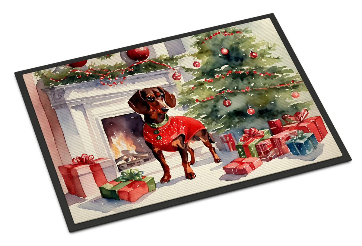 Dachshund Cozy Christmas Entry Doormat