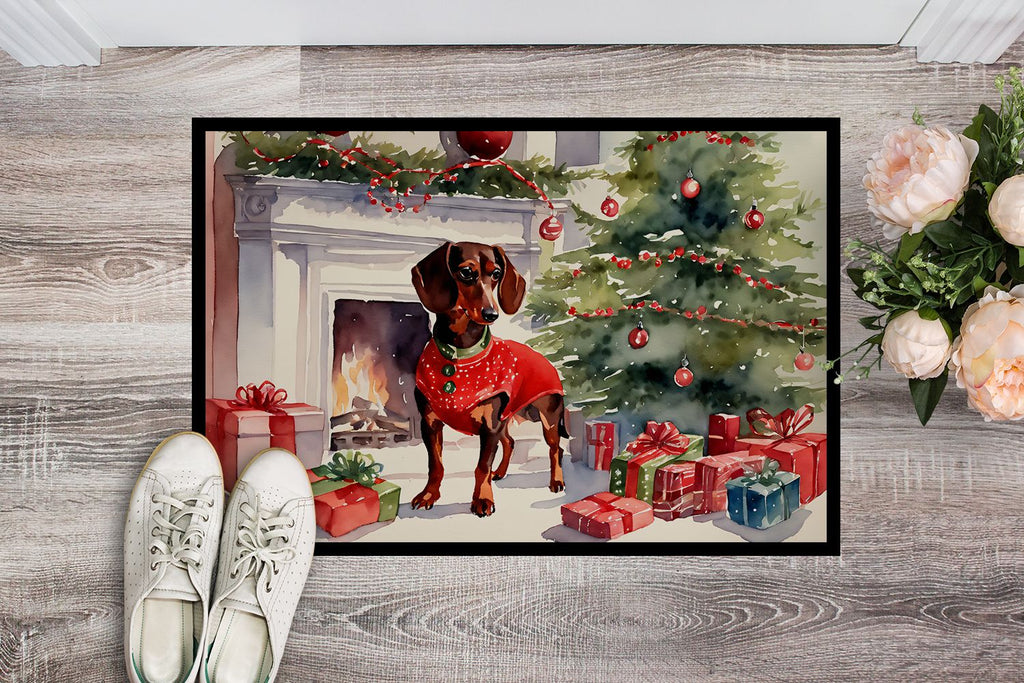 Dachshund Cozy Christmas Entry Doormat