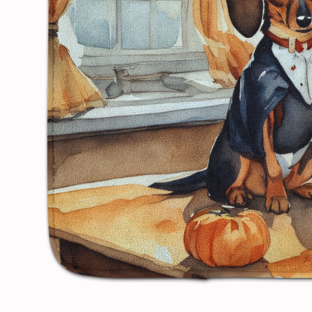 Dachshund and Pumpkins Halloween Floor Mat