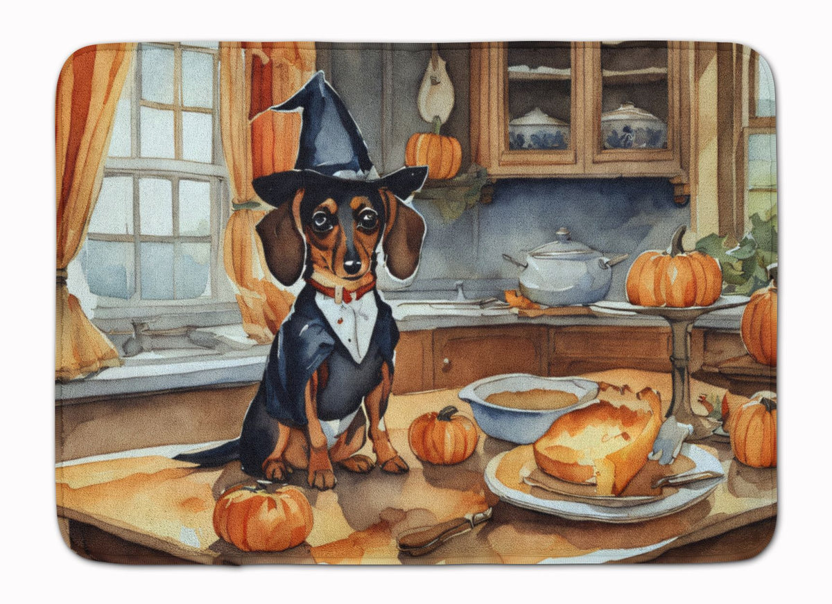Dachshund and Pumpkins Halloween Floor Mat