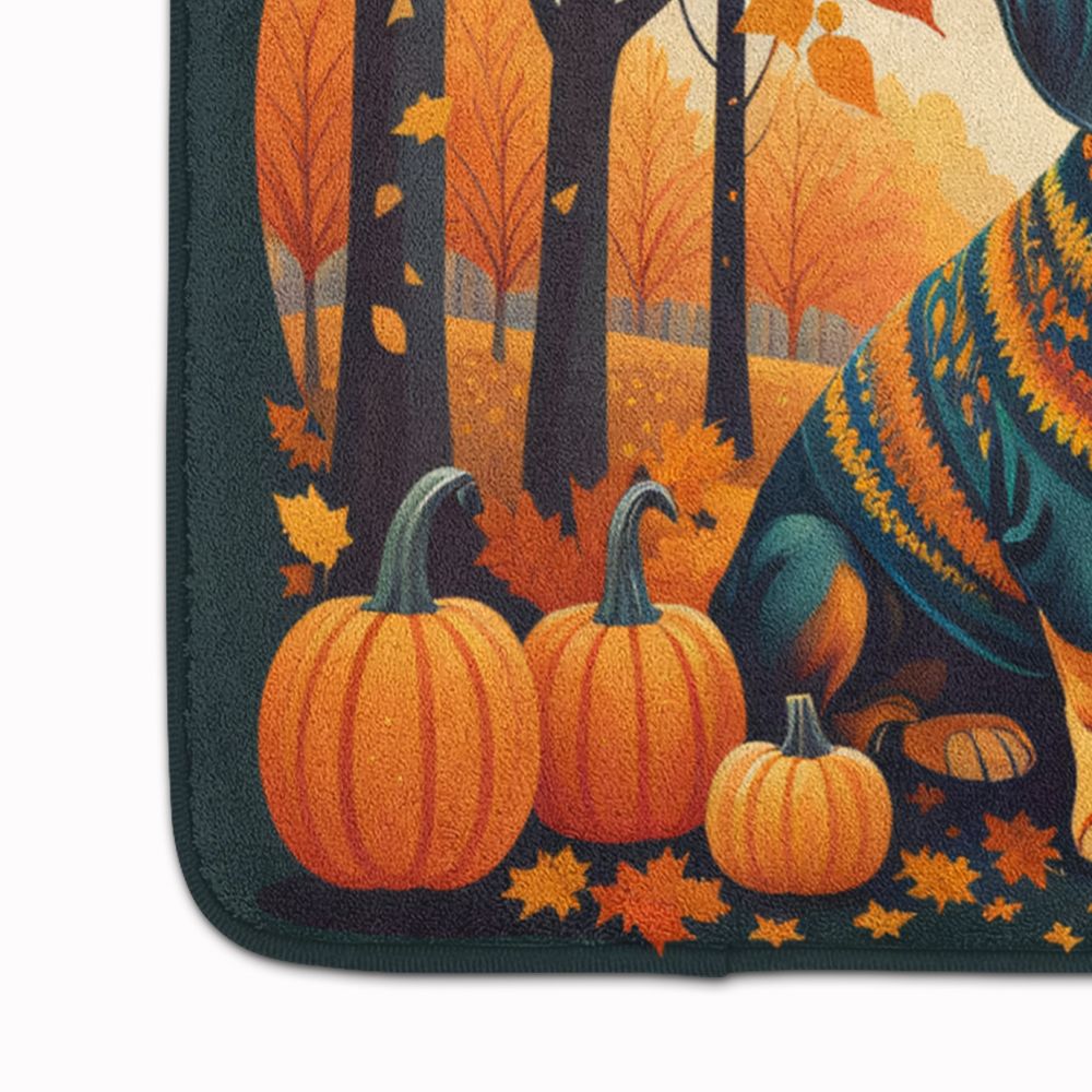 Dachshund Fall Artwork Cushioned Floor Mat