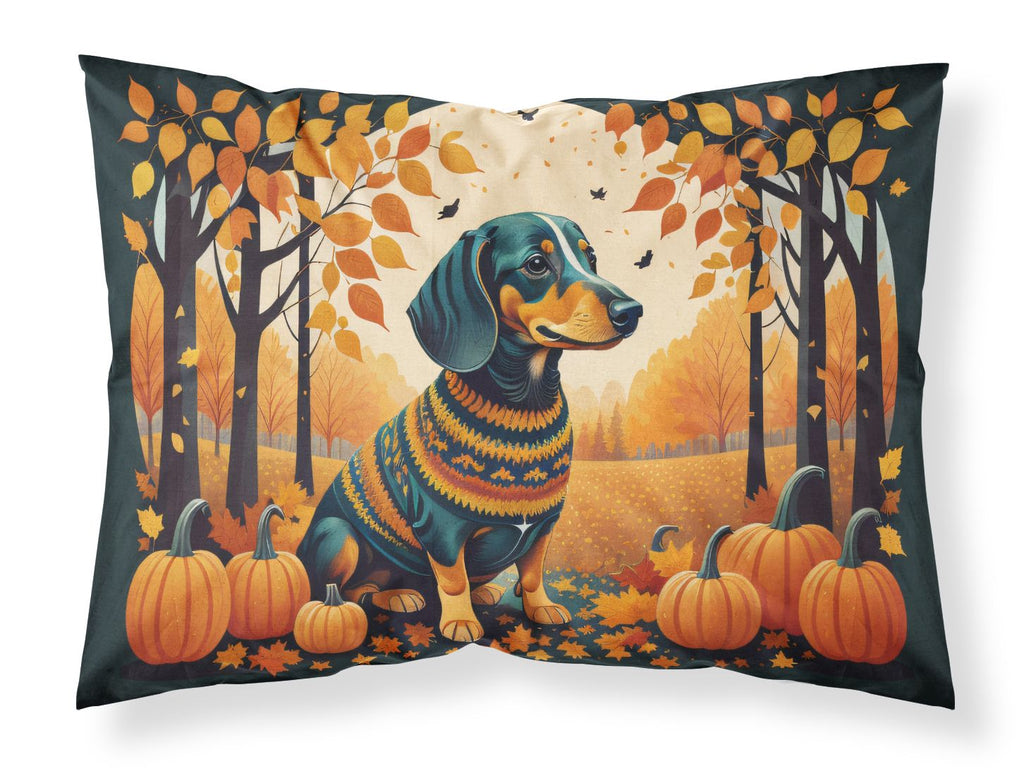 Dachshund Fall Standard Pillowcase Lightweight Super Soft Easy Care Decorative Artwork