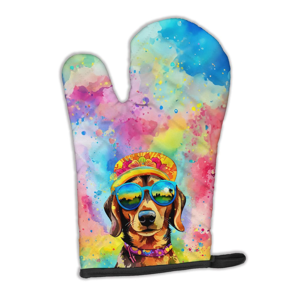 Dachshund Hippie Dawg Quilted Oven Mitt
