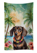 Dachshund Luau Dual-Sided Kitchen Towel