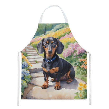 Dachshund Spring Path Bib Apron