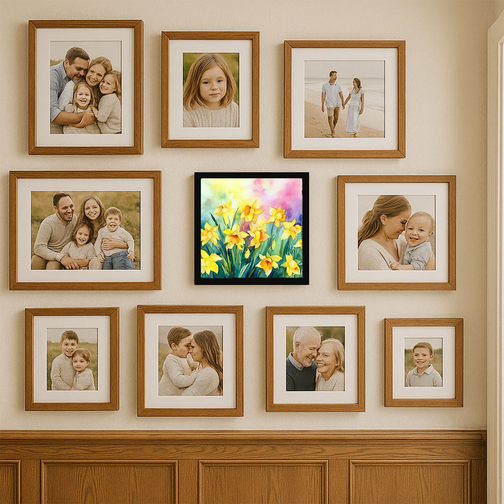 Watercolor Daffodils Framed Wall Art