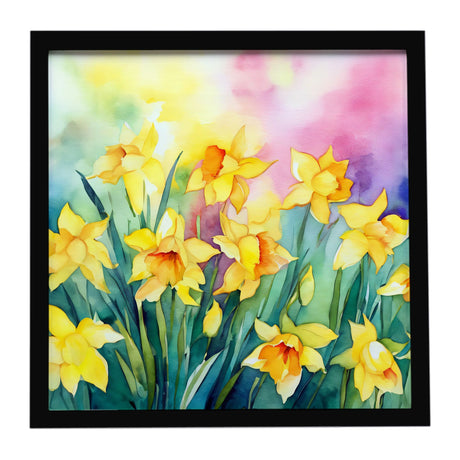 Watercolor Daffodils Framed Wall Art