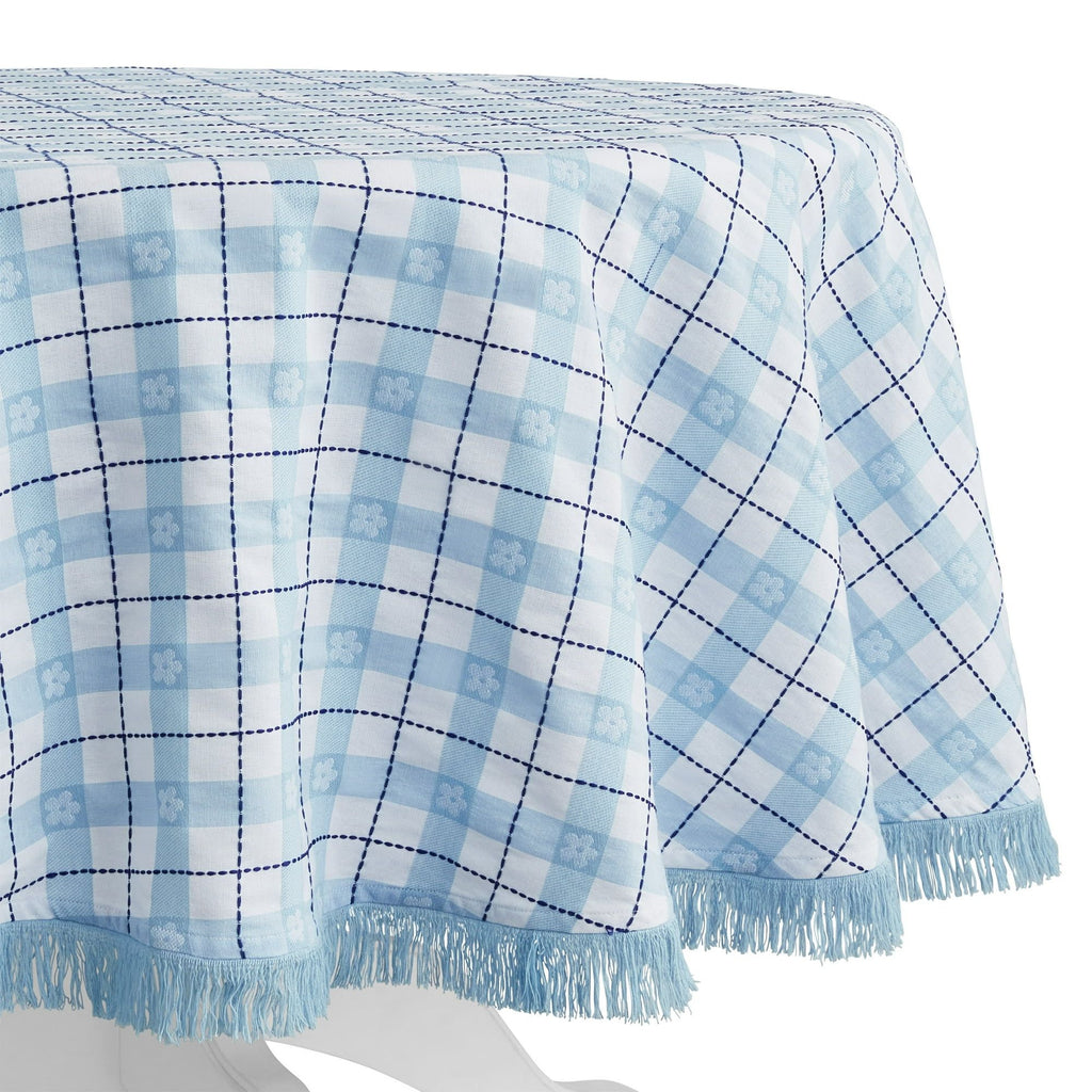 Daisy Woven Fabric Tablecloth – Classic Pattern in Cheerful Colors