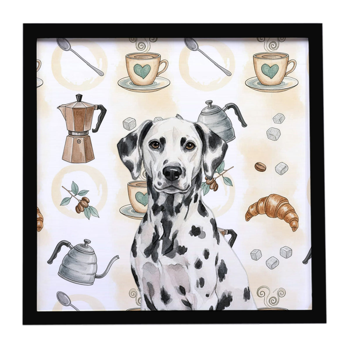 Dalmatian Coffee Bar Framed Wall Art