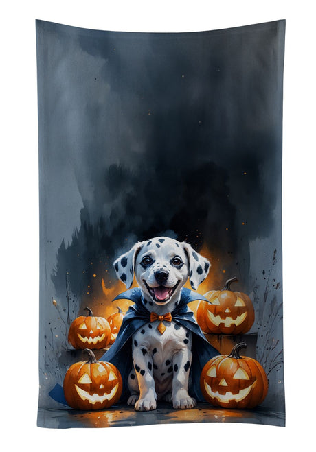 Dalmatian Puppy Halloween Kitchen Towel