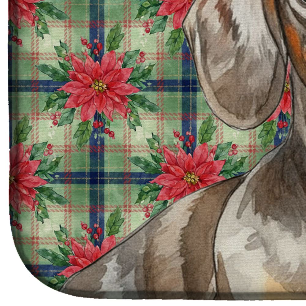 Dapple Dachshund Christmas Dish Drying Mat