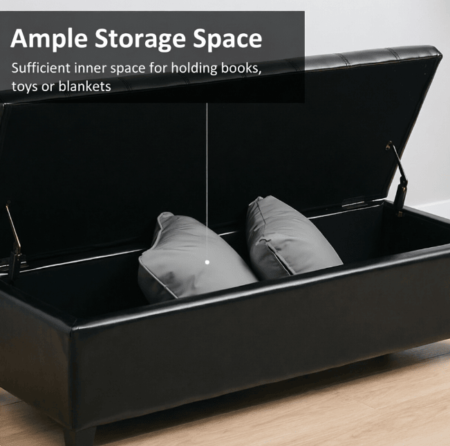 Dark Brown Lift-Top Storage Bench with Seating