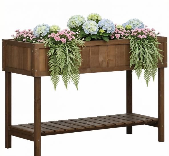 Elevated Raised Garden Bed with Eight Planting Sections