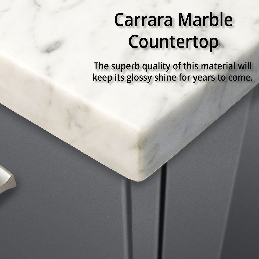 Dark Gray Vanity with Soft-Close Storage