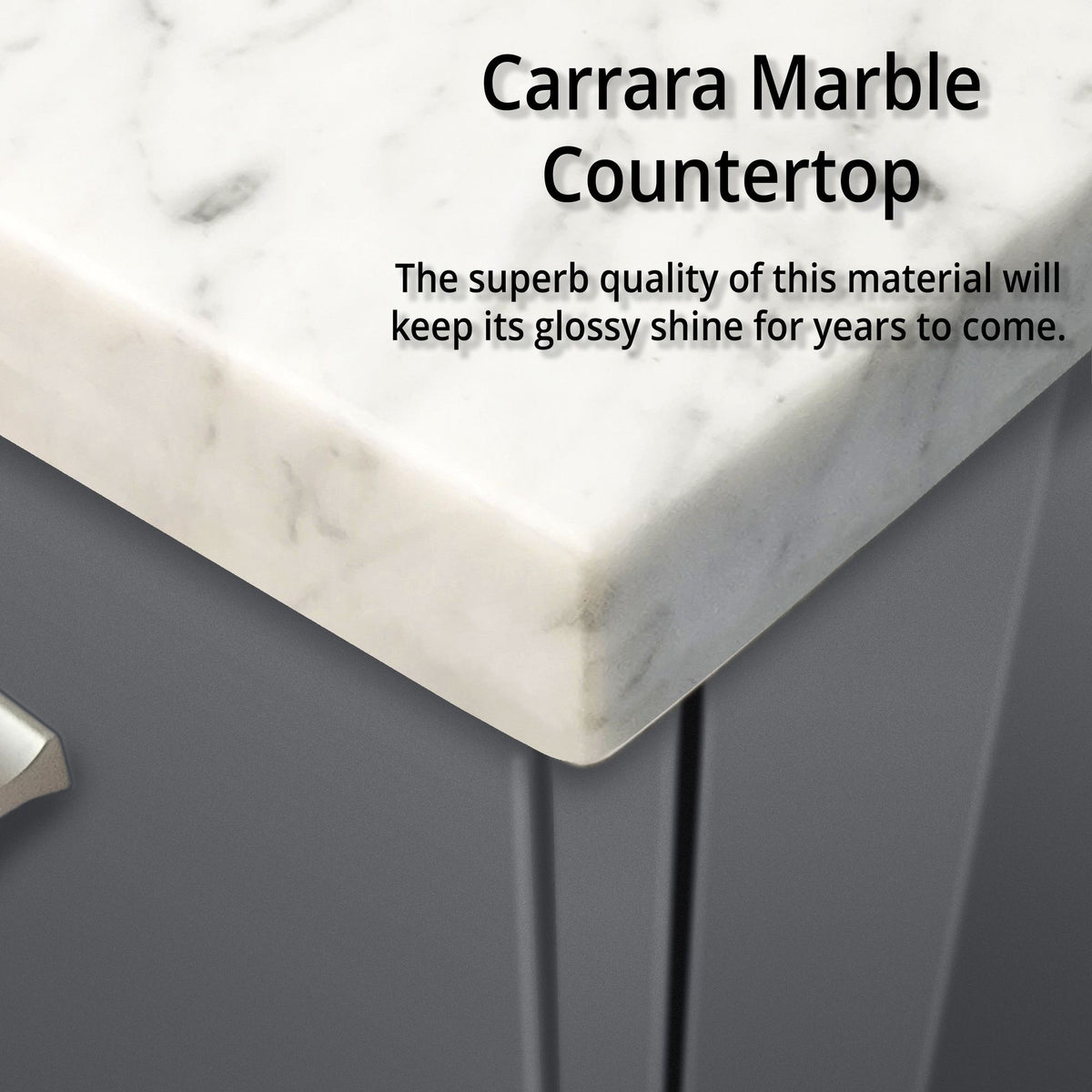 Dark Gray Vanity with Soft-Close Storage