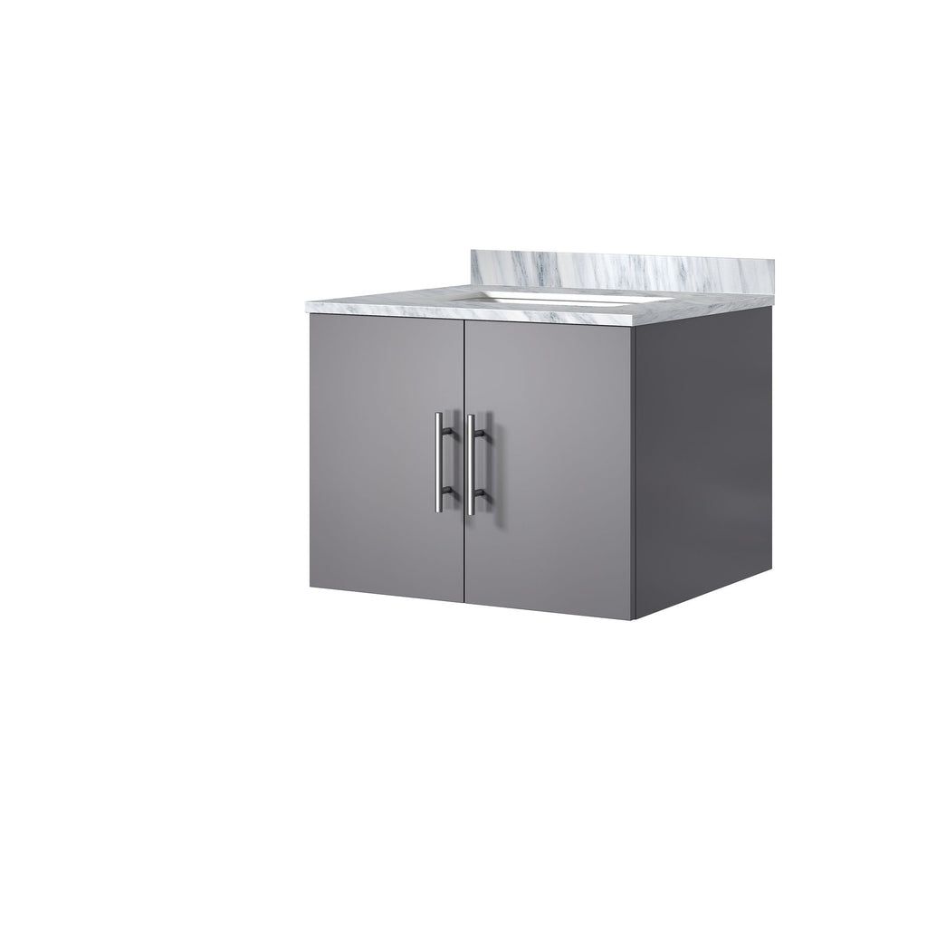 Dark Gray Vanity with Soft-Close Storage