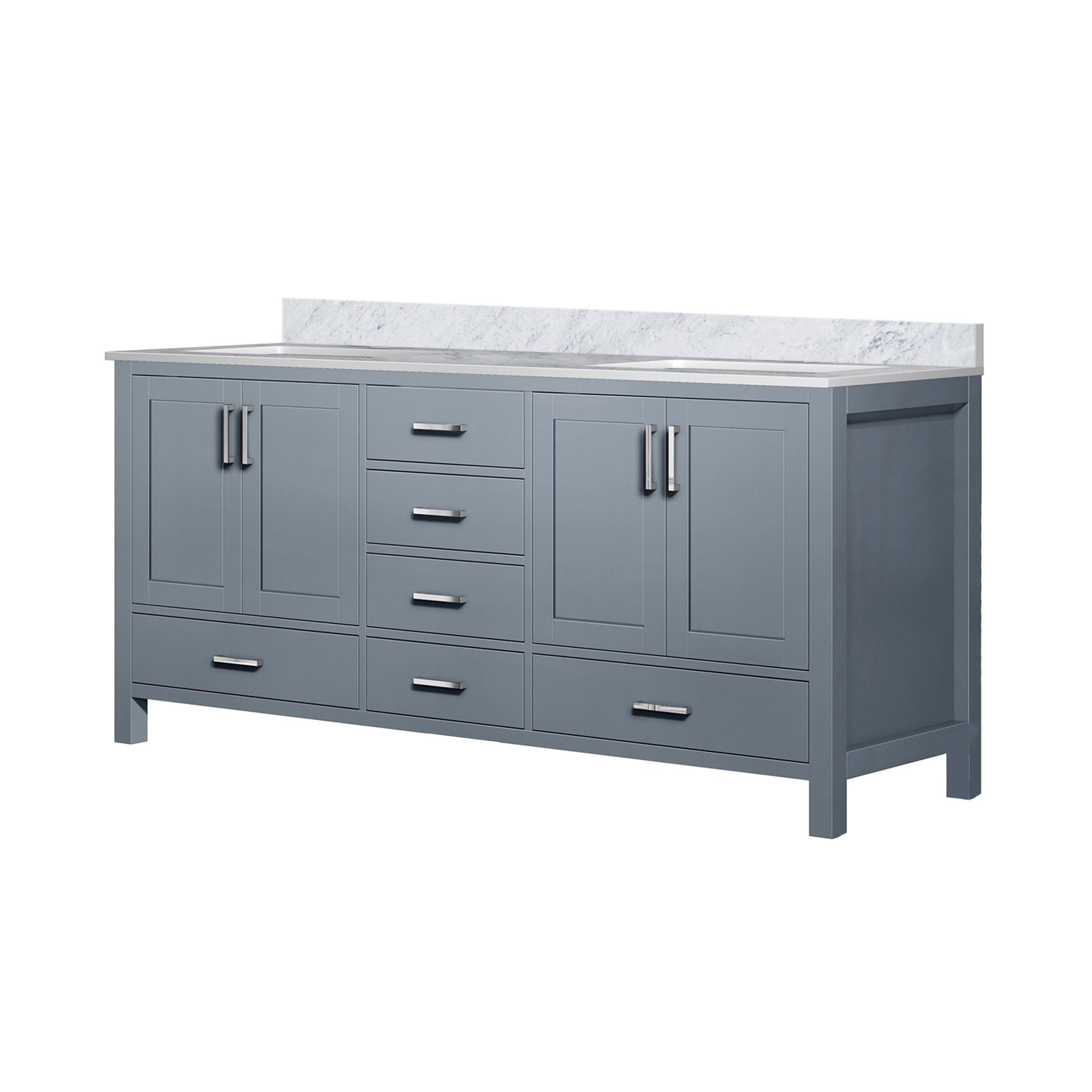 Dark Grey Double Bath Vanity with Soft Close Doors and Ample Storage