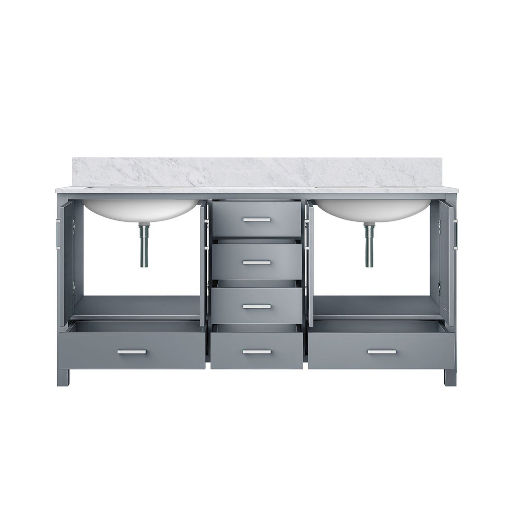 Dark Grey Double Bath Vanity with Soft Close Doors and Ample Storage