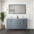 Dark Grey Double Bath Vanity with Soft Close Doors and Ample Storage