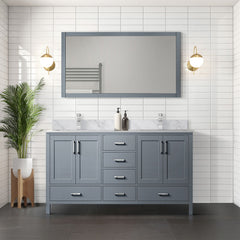 Dark Grey Double Bath Vanity with Soft Close Doors and Ample Storage