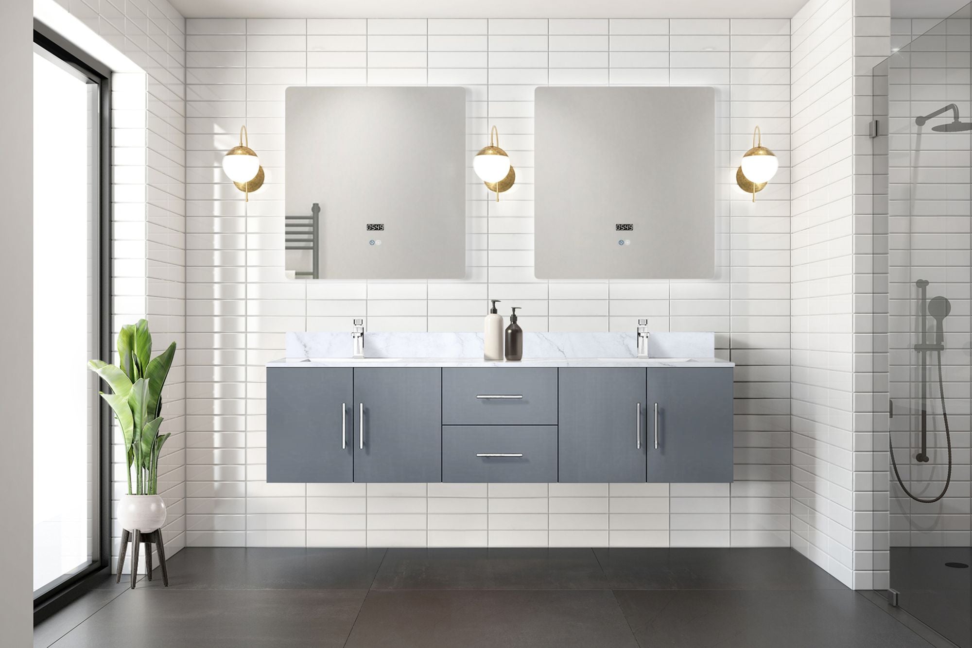 Double Bath Vanity with Soft-Close Storage