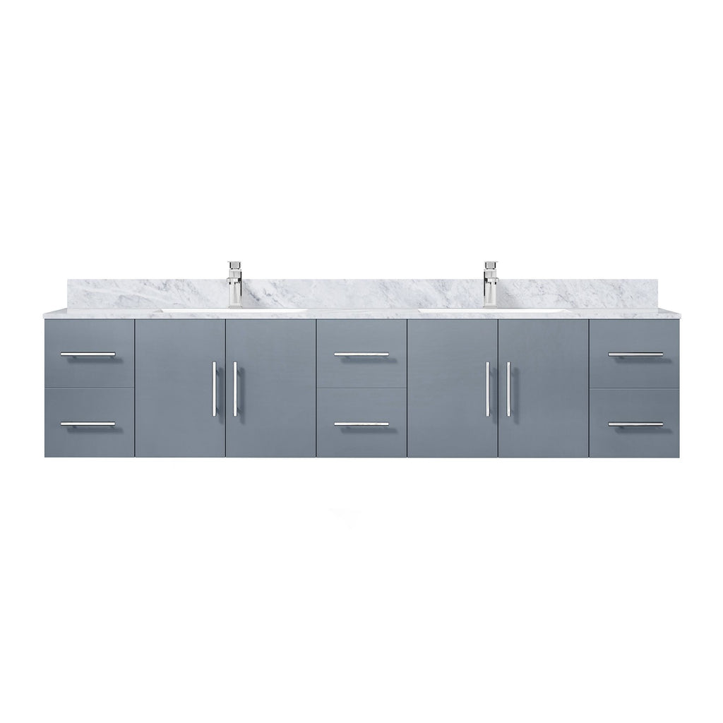 Double Bath Vanity with Ample Storage and Carrara Marble Top